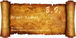 Bradl Izabel névjegykártya